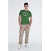 Mens Aluminium T-shirt In Leaf Green