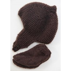 Baby Hat Set In Chocolate