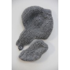 Baby Hat Set In Grey