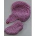 Baby Hat Set In Rose