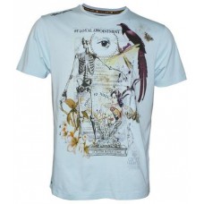 Ice Blue Destroyers Crew Neck Single Jersey Tee