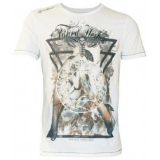 White Femme Fatal Crew Neck Single Jersey Tee