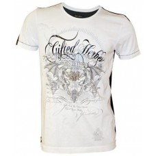 White Tempted Scoop Neck Single Jersey Tee