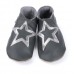 Stardom Grey With Metal Stars Soft Leather Baby Shoes