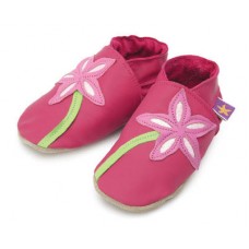 Stargazer With Flower Soft Leather Baby Shoes