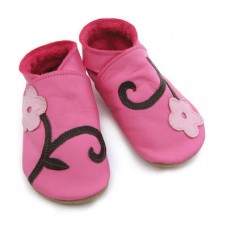 Pink Orchid Soft Leather Baby Shoes