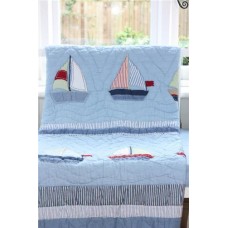 Cot Bed Quilt - Boats