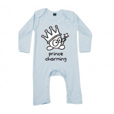 Prince Charming Romper In Pale Blue