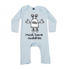 Must Have Cuddles Romper In Pale Blue