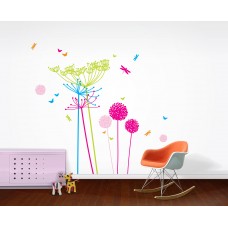 Fluoro Dandelions & Cowparsley Wall Stickers