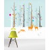 Woodland Friends Wallscene Ice Blue