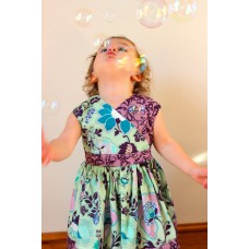 Purple Flowery Princess Dress