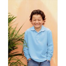 Fruit Of The Loom Kids Long Sleeve 65/35 Polo Shirt