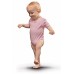 Hanes Childrens Infant Creeper In Daffodil Yellow, Pale Pink, White