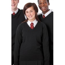 Russell Collection Girl's V-neck True Knit Sweater