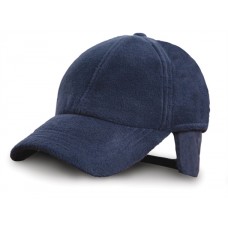 Result Headwear Fleece Cap In Black And Navy