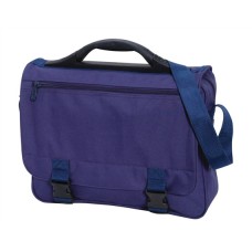 Shugon Dublin Briefcase In Black And Navy