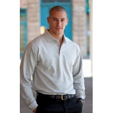 Henbury Long Sleeved Classic Stand Up Mens Polo Shirt