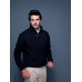Henbury Mens Zip Neck Lambswool Blend Jumper