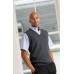 Henbury Mens Sleeveless Lambswool V-neck Jumper