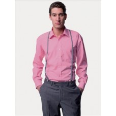 Russell Collection Mens Long Sleeved Cotton Easycare Poplin Shirt