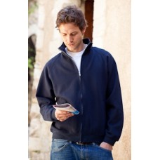 Henbury Men's Full Zip Sweatshirt With Cadet Collar