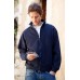 Henbury Men's Full Zip Sweatshirt With Cadet Collar
