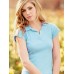 Fruit Of The Loom Capped Sleeved Lady-fit Rib Polo Shirt