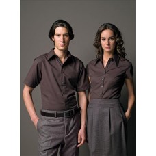 Russell Collection Men's Short Sleeve TencelÂ® Fitted Shirt