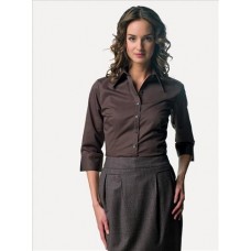 Russell Collection Women's 3/4 Sleeve Tencel Fitted Shirt