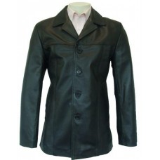 Woodland Leather Men's Fitted Reefer Leather Jacket