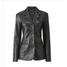 Woodland Leather Ladies Leather 4 Button Blazer Jacket