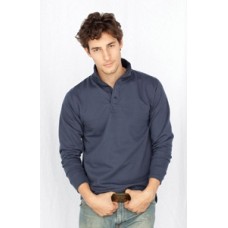 Skinni Fit Men Button Top Sweat Shirt