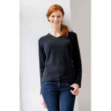 Henbury Women's 12 Gauge V-neck Jumper