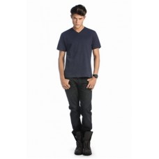 B&c Mens Mick Slub In Black, Navy And White