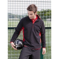 Finden & Hales Mens Lightweight Microfleece Top With Side Panelling