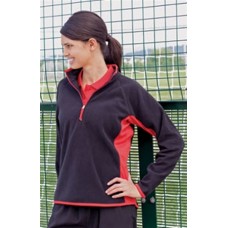 Finden & Hales Women's Lightweight Microfleece Top With Side Panelling