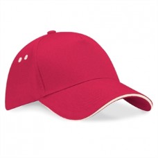 Beechfield Ultimate 5 Panel Contrast Cap With Sandwich Peak