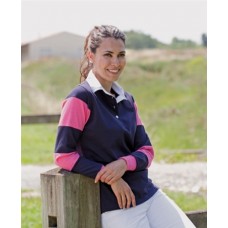 Front Row Women's Striped Sleeve Rugby In Various Colour