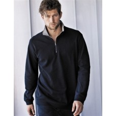 Kariban Mens Trucker Zip Neck Sweat In Various Colours