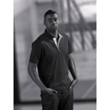 Picos Men's Gate Polo In Black/iron And Navy/white