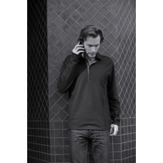 Picos Men's Junction Long Sleeve Polo In Black/iron And Navy/iron