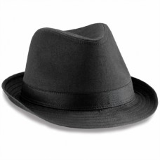 Beechfield Fedora In Black And White/black