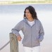 Front Row Women's Zip Through Hoodie In Black And Heather Grey