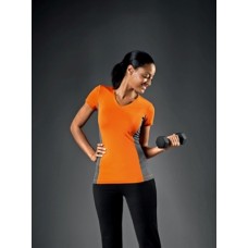 Hanes Women's Tagless V Neck Contrast T