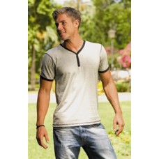 Skinni Fit Men Mens Short Sleeve Button T