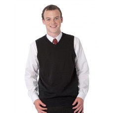 Russell Collection Mens V-neck Sleeveless Knitted Sweater