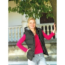 Skinni Fit Womens Gilet With Detachable Hood In Black