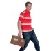 Uneek Clothing Uc120 Chest Stripe Jersey Poloshirt In White And Red