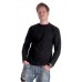 Uneek Clothing Uc314 Mens Long Sleeve T-shirt In Black And White
